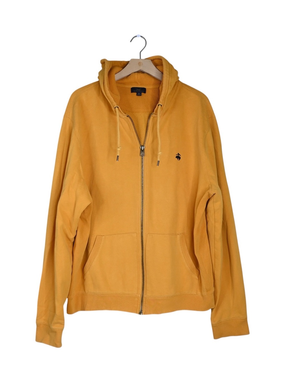 Brooks Brothers 346 Men's XL Yellow Full Zip Hoodie Jacket